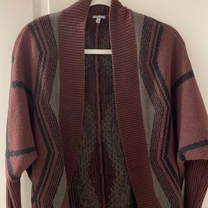 Maroon cardigan sweater